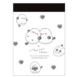 かわいいとり ミニメモ ハートモア めも メモ帳 メモ紙 メッセージ 伝言 349358