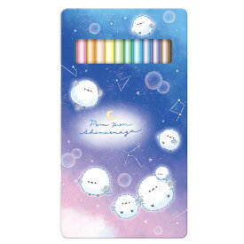 ぽんぽんシマエナガ 缶ケース入り12色色鉛筆 いろえんぴつ お絵描き道具 色塗 カラー鉛筆 新学期 286283