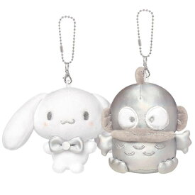 シナモロール&ハンギョドン シルバーニコぬいキーホルダー ぬいぐるみキーホルダー ぬい撮り 友達 お揃い 仲良し 磁石でくっつく 324157