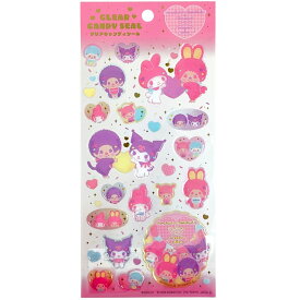 モンチッチ×マイメロディ＆クロミ クリアキャンディシール 625375 もんちっち Monchhichi My Melody KUROMI サンリオ