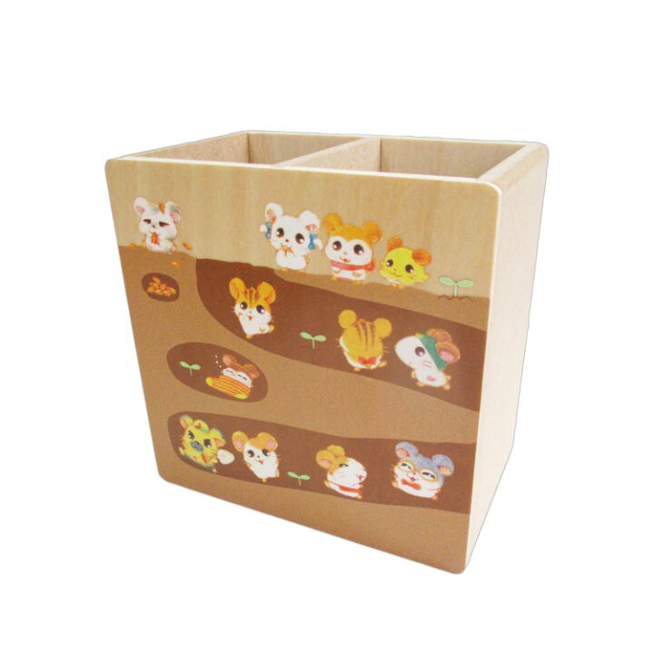 楽天市場 とっとこハム太郎 Hz10 木製小物入れ みんなで土堀り キャラクターハウス キャロル