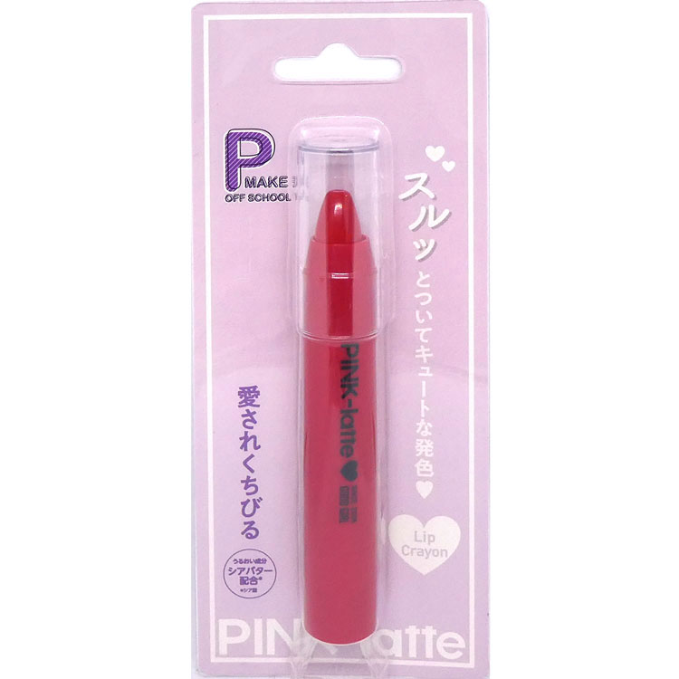 ピンクラテ かわいい シアバター配合 レッド Pink Latte リップクレヨン 001