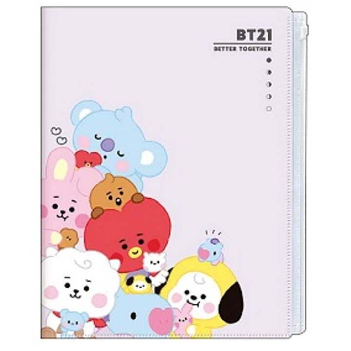 楽天市場 Bt21 ファスナー付6ポケットクリアファイル ちびぬい アップ キャラクターハウス キャロル