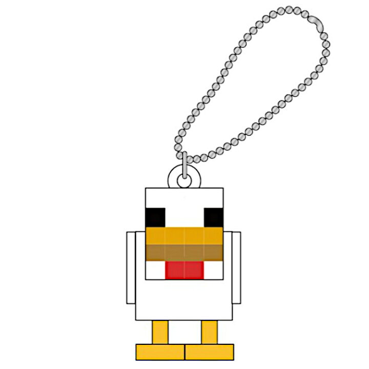 楽天市場 Minecraft Pvcマスコットキーホルダー ニワトリ マインクラフト キャラクターハウス キャロル