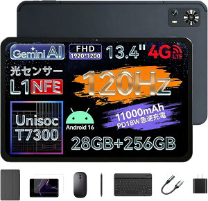 ��Android16���y2026�V�o�� 256GB��e�� ���T7�_�Z�b�g�zZPad2 �^�u���b�g 13�C���` SIM�t���[ T7300 120Hz 1920x1200 FHD���� 28GB RAM+256GB ROM 11000mAh PD18W�}���[�d 4G LTE+5GHz WiFi+Widevine L1+��F��+Gemini AI+GPS�Ή� 