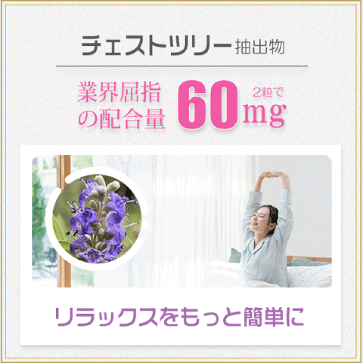 楽天市場】PMS サプリ 60粒 チェストツリー チェストベリー エクオール