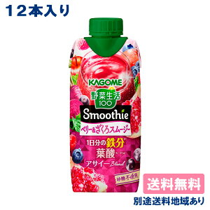 yJSz ؐ100 Smoothie x[X[W[ 330ml x 12{ yzyʓrn悠zLbvtpbN t[cW[X Gߌ S