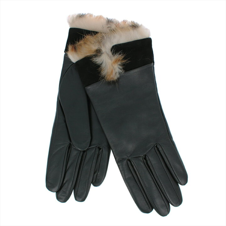 楽天市場】レディース 革手袋 羊革 レッキスファー ラビットファー  