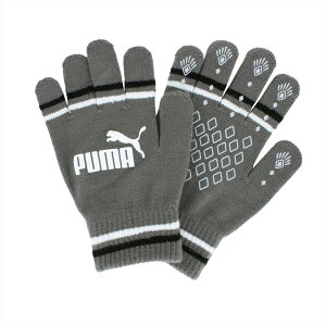 手袋 キッズ プーマ サッカー 男の子 5本指 滑り止め おしゃれ すべり止め 雪遊び スポーツ 野球 通学 ニット キッズ手袋 Sサイズ 小学校 5 ~ 12歳 子供 子ども 自転車 小さめ プレゼント ギフト