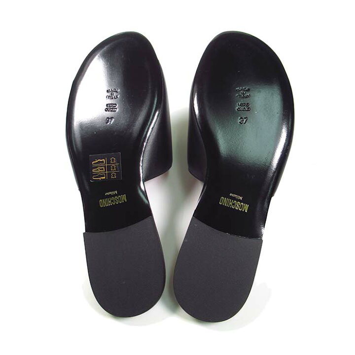 moschino milano 36.5 / 10.5cm（Audrie Flat Sandals - Black Shoe 