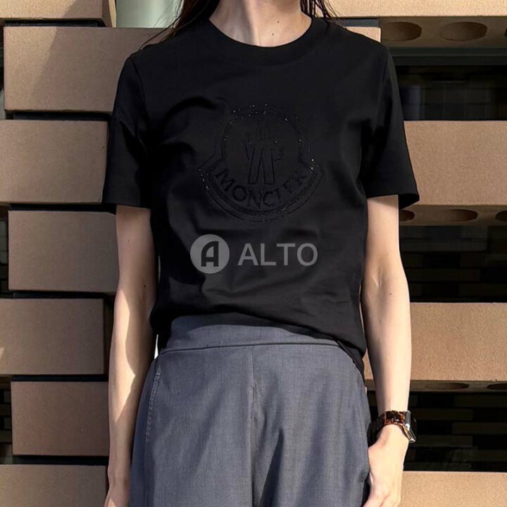 楽天市場】MONCLER モンクレール ロゴ ラインストーン コットン T 