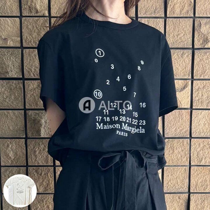 楽天市場】Maison Margielaメゾンマルジェラナンバーロゴ 刺繍 半袖T 