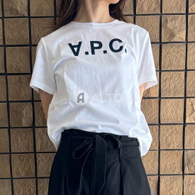 ☆2024春夏入荷☆A.P.C. アーペーセー COBQX F26588 ロゴTシャツ 半袖 IAK ホワイト レディース