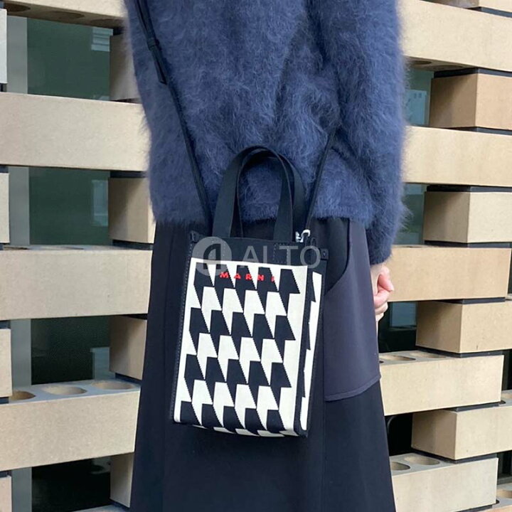 楽天市場】MARNI マルニ SHMP0085A1P4556 ZO423 千鳥格子 ジャガード  