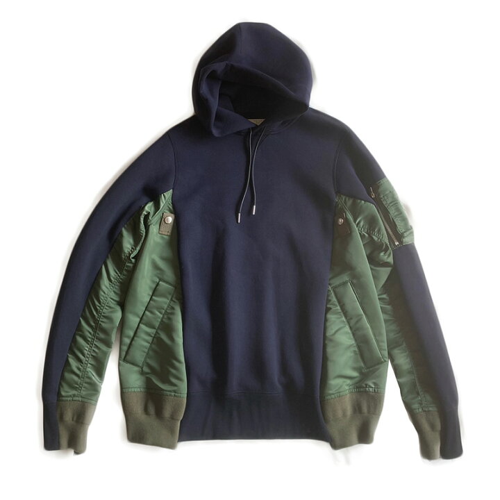 楽天市場】sacai サカイ ハイブリッドパーカー SCM057 メンズ 212 NAVY 