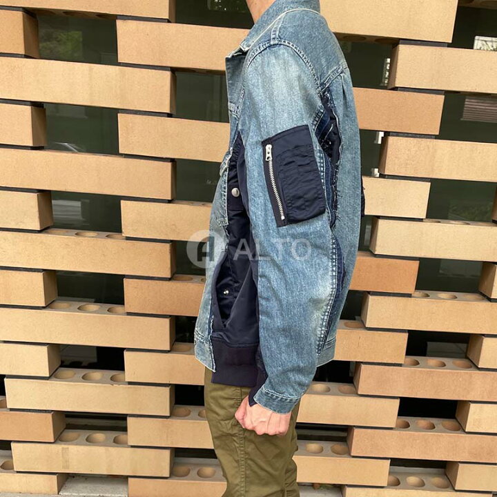 楽天市場】sacai サカイ デニム×ナイロン Twill ジャケット SCM053 