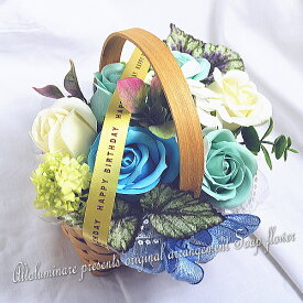 楽天市場 造花 青 薔薇の通販