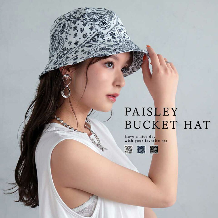 楽天市場 ハット バケットハット レディース メンズ 大きいサイズ 帽子 おしゃれ サイズ調整 柄 バケット ペイズリー Altrose ａｌｔｒｏｓｅ