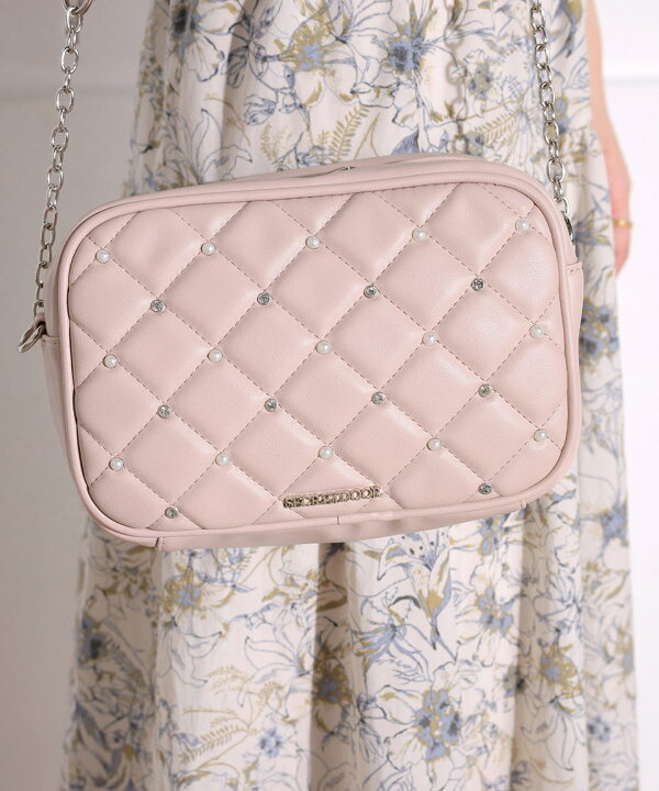 楽天市場】ショルダーバッグ ショルダー キルティング パール ビジュー 