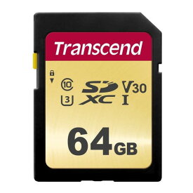 【取寄品】トランセンド SDカード UHS-I U3 MLC 64GB TS64GSDC500S【送料無料（一部地域除く）】