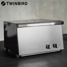 ツインバード ミラーガラスオーブントースター 4枚焼き ブラック TS-D047B トースター オーブントースター 4枚 パン焼き シンプル『送料無料（一部地域除く）』