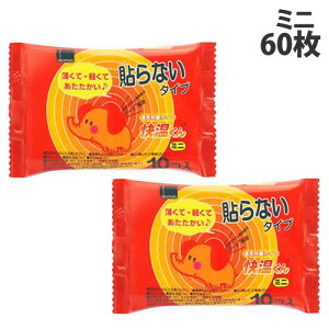 カイロ 貼らない ミニ 10枚入 6個 オカモト 快温くん