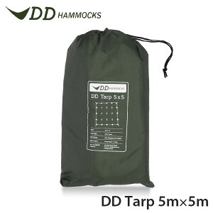 DD Hammocks DDハンモック タープ DD Tarp DDタープ 5×5 Olive Green オリーブグリーン ターポリン テント ウイング型 スクエアタープ 正方形『送料無料（一部地域除く）』