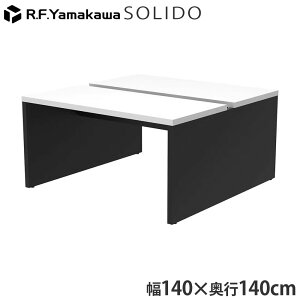 �ؐ��f�X�N �\���[�h �t���[�A�h���X�p�f�X�N2 W1400×D1400 �z���C�g×�u���b�N RFTFT2-1414WH-BL �A�[���E�G�t�E���}�J�� �w����s�x�w���������i�ꕔ�n�揜���j�x