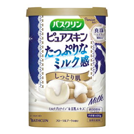 バスクリン ピュアスキン たっぷりなミルク感 しっとり肌 600g 入浴剤 入浴 バスタイム お風呂