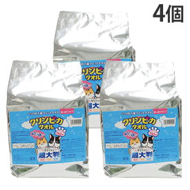 ペット用ウェットティッシュ 大判 厚手 クリンピカ タオル 詰め替え用 150枚入 4個『送料無料（一部地域除く）』