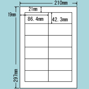 ラベルシール 東洋印刷 LDW12PX カラーインクジェット用A4 500シート【代引不可】【送料無料(一部地域除く)】