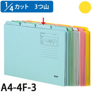 �R�N�� 1/4 �J�b�g�t�H���_�[ �J���[ ��3���o�� A4 �� 10�� A4-4F-3Y