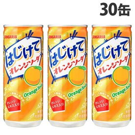 サンガリア はじけてオレンジソーダ 250g×30缶 飲料 缶 ジュース フルーツジュース 炭酸飲料 缶ジュース
