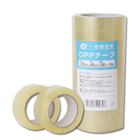 OPPテープ GRATES 厚さ0.05mm 48mm×100m 透明 5巻 梱包テープ 梱包用 梱包資材 透明テープ 粘着テープ