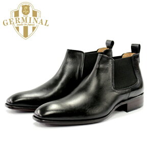 紳士靴 ビジネスシューズ 革靴 メンズレザーシューズ GERMINAL ジェルミナル 8511 日本製 本革 サイドゴアブーツ ブラック ラバーソール 大きいサイズ 28.0 通勤 就活 冠婚葬祭 やわらかい 歩きや