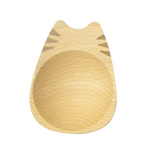 木製 Mio まめざら おすわり トラ まめざら 北欧 木 木製カトラリー 食器 ナチュラル プレゼント ギフト 猫 ねこ アウトドア キャンプ 木 MMZCT70BE-OT