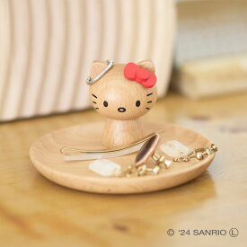 ハローキティ アクセサリースタンド レッド 雑貨 小物 おとな 大人 おとな女子 プチギフト 木製雑貨 女性 インテリア かわいい ギフト 大人かわいい ママ友 キャラクター キティちゃん NICHIGAN ニチガン HK17