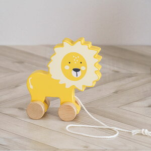 知育玩具 プルトイ ライオン 1歳半 おもちゃ プレゼント 子供 男の子 女の子 誕生日 クリスマス 出産祝い 木のおもちゃ 木製玩具 Tryco トライコ TRC-013228