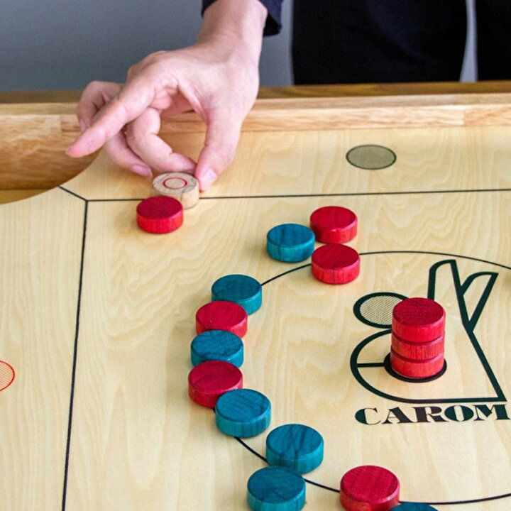 楽天市場】カロム ボードゲーム 彦根カロム 小 木のおもちゃ 木製玩具 