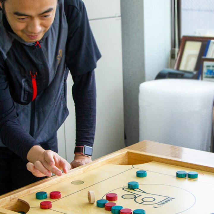 楽天市場】カロム ボードゲーム 彦根カロム 小 木のおもちゃ 木製玩具 