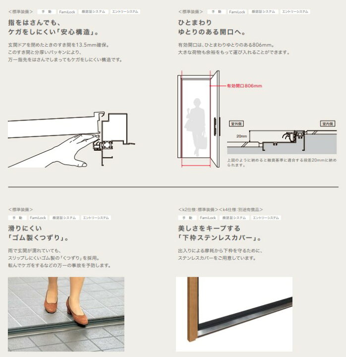 楽天市場】LIXIL 玄関ドア ジエスタ2 D12型 親子 電気錠 断熱K2/K4 