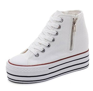 ミコプエラ 厚底スニーカー シークレットシューズ 10cmアップ インヒールスニーカー 身長アップ シークレットシューズ キャンバスシューズ 学生