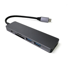 Type-C マルチカードリーダーUSBハブ 2ポート USB3.0 スマホ iPad 容量節約 PC マウス キーボード HDMI メール便なら送料無料