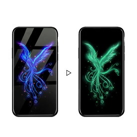 光るiPhoneケース iPhoneSE2 Xs X 7 8 Plus カバー 夜光 キャラクター デザイン メール便なら送料無料