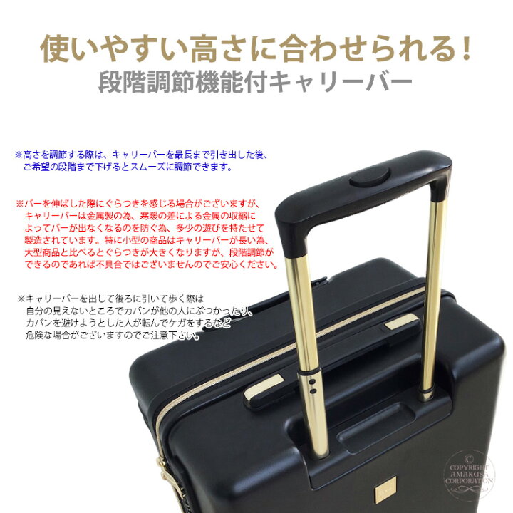 楽天市場 Black Friday クーポン ディズニー スーツケース キャリーバッグ キャリーケースmサイズ 中型 55cm 50l 軽量 双輪 レディース メンズシフレ ハピタス Hap2212 ミッキーマウスフェイスブラック 1年保証付 アマクサかばん