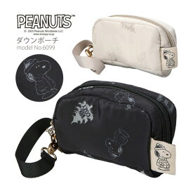 【スーパーSALE！最大20％OFFクーポン】SNOOPY PEANUTS スヌーピー ポーチ コスメ 秋冬 小物入れ 化粧ポーチ トラベルポーチ シフレ ブラック アイボリー 6099