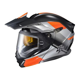 【二重レンズ】【デュアルレンズ】【スノーモービル&バイク】Scorpion スコーピオン EXO-AT950 Zec Helmet - Dual Lens フルフェイスヘルメット シールド付オフロード ダブルバイザー デュアルスポーツ ウインタースポーツ スノーモービル バイク おすすめ (AMACLUB)