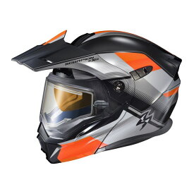 【電気シールド】【スノーモービル&バイク】Scorpion スコーピオン EXO-AT950 Zec Helmet - Electric Shield フルフェイスヘルメット シールド付オフロード ダブルバイザー デュアルスポーツ ウインタースポーツ スノーモービル バイク おすすめ (AMACLUB)