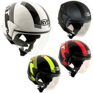 \全品1000円クーホン゜★10/27(月)限定/KYT Cougar Urban Code ジェットヘルメット バイク クーガー アーバンコード (マットダークグレイ) (ネオンイエロー) (ブラック/ネオンレッド)(AMACLUB)