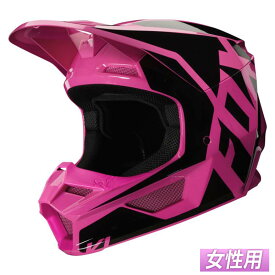 ＼全品最大20%off★5/30(木) 5の日合わせ／【女性用】FOX フォックス V1 PRIX Pink 2020モデル レディース モトクロスヘルメット オフロードヘルメット バイク かわいい プリ ピンク アウトレット(ピンク)(AMACLUB)